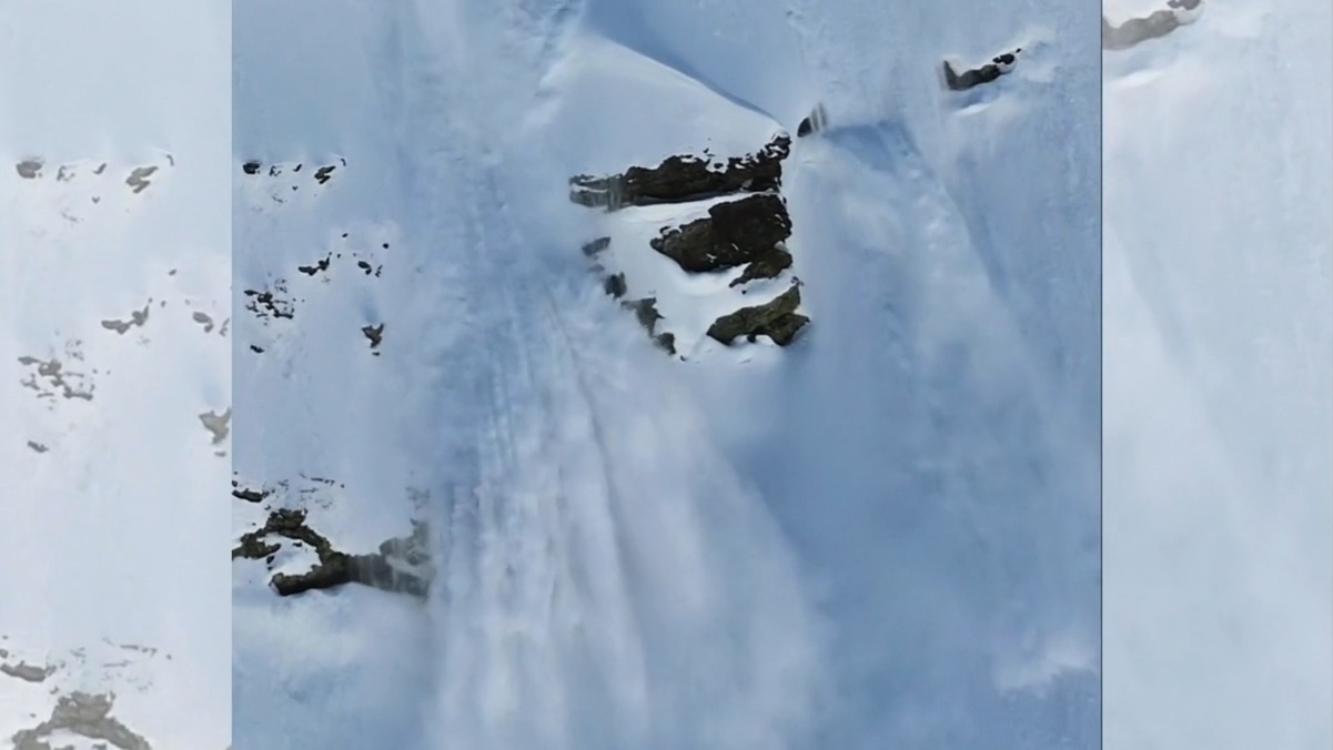 Maria Hidalgo purgando en los Alpes franceses