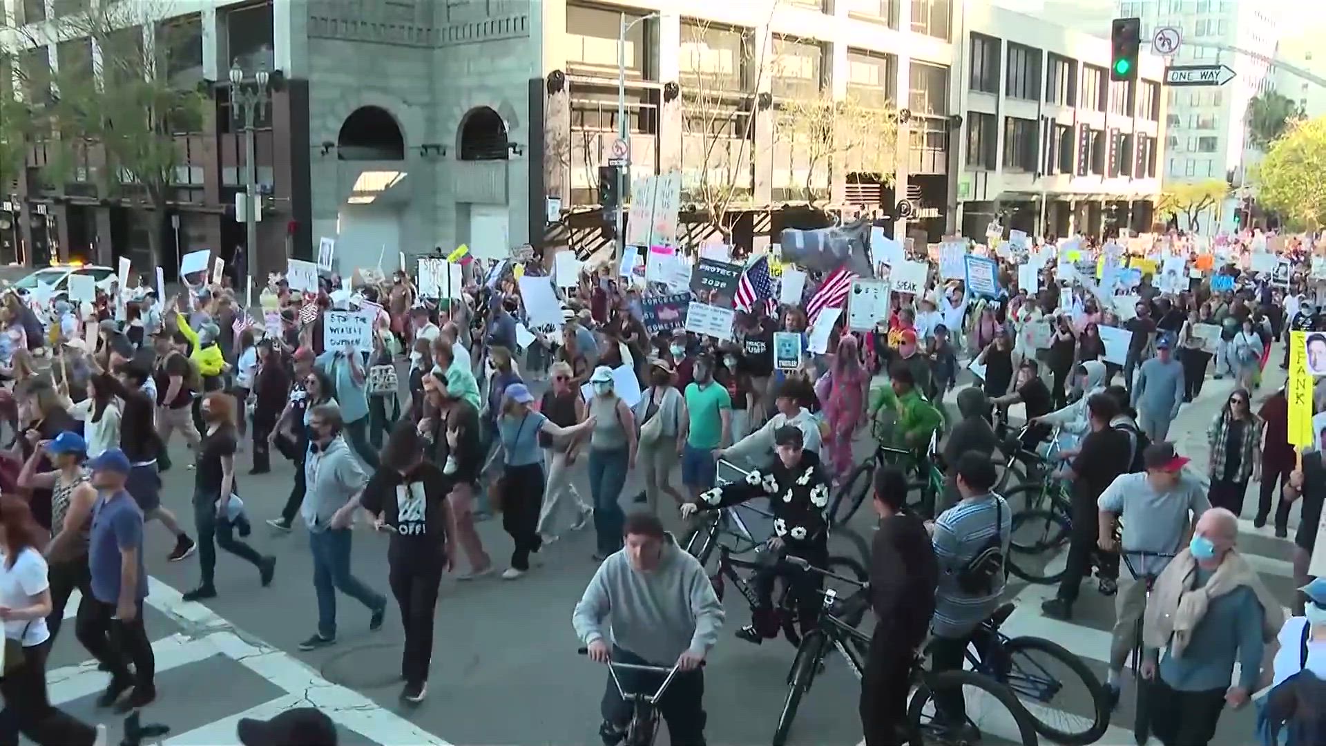 ‘Enough Is Enough’: LA Erupts in Anti-Trump Protest