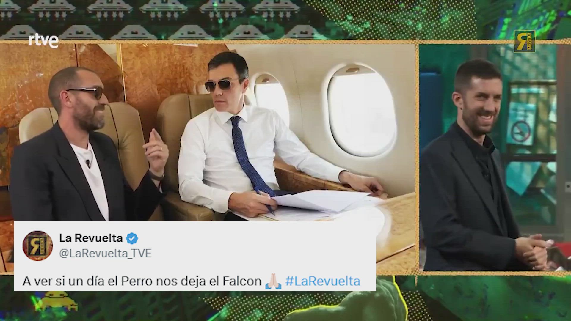 La Revuelta le pide el Falcon a Pedro Sánchez y el presidente responde: “porque no quieres...”