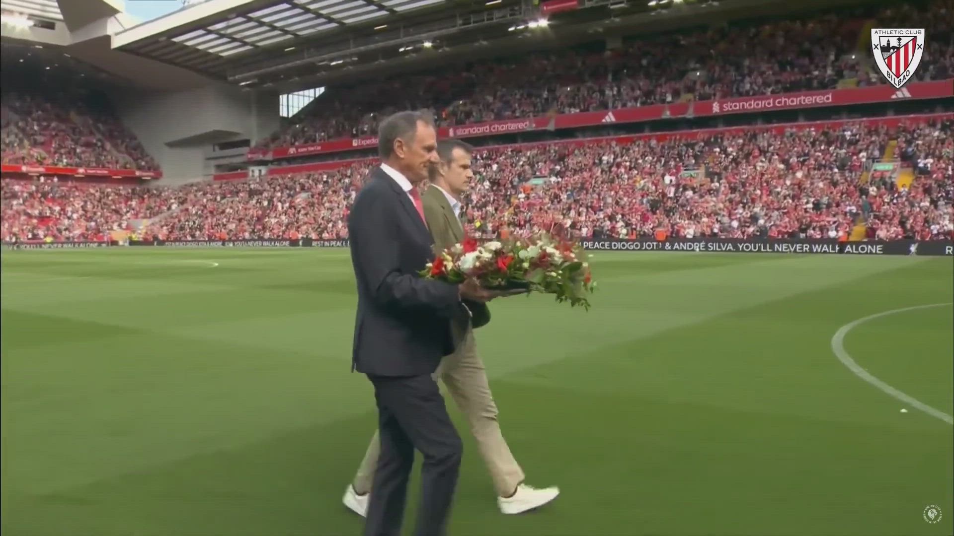 El señorío del Athletic y el “You’ll Never Walk Alone”: pelos de punta en Anfield por Diogo Jota