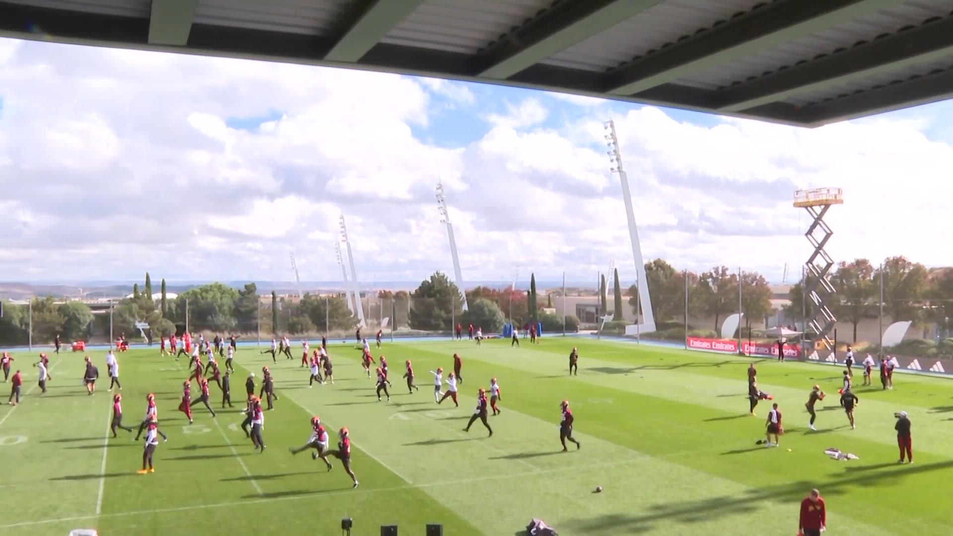 Entrenamiento de los Washington Commanders en Valdebebas