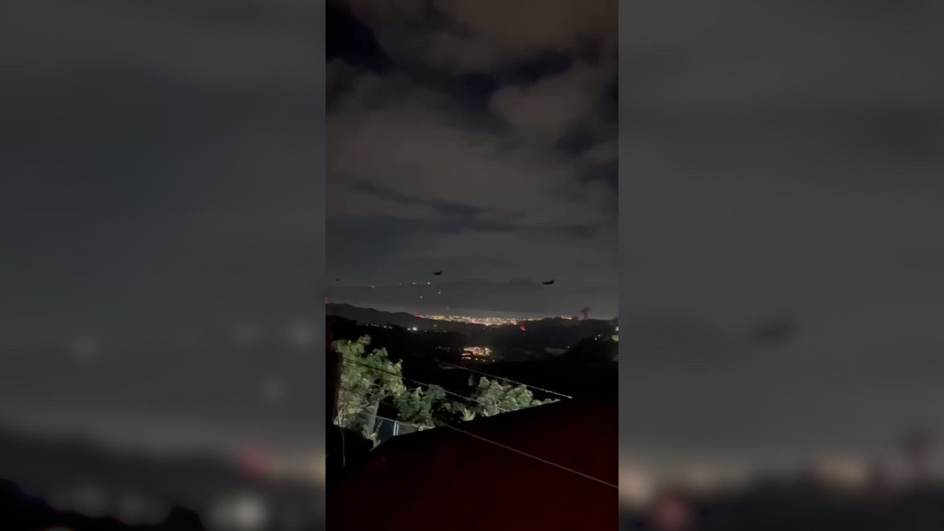 El momento en el que comenzaron los bombardeos estadounidenses sobre Caracas