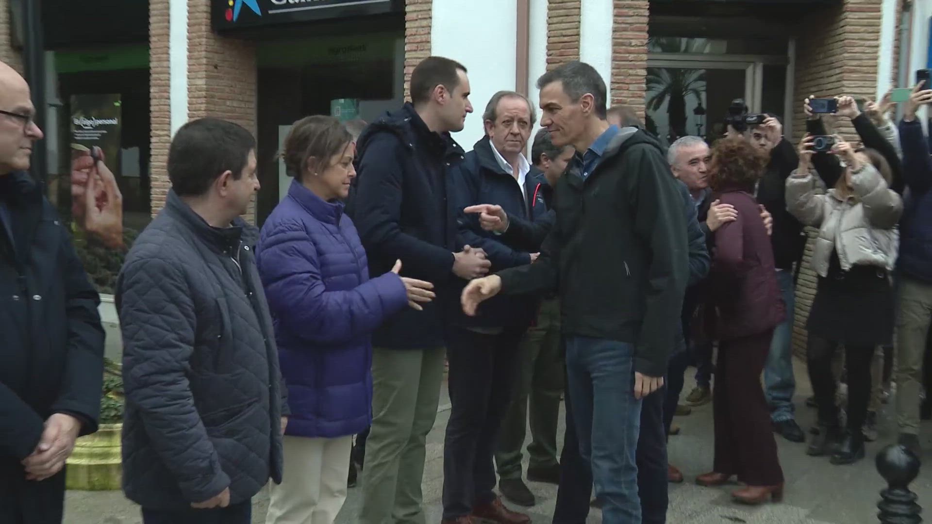 Pedro Sánchez visita la zona afectada por las borrascas en Villanueva de la Reina (Jaén)