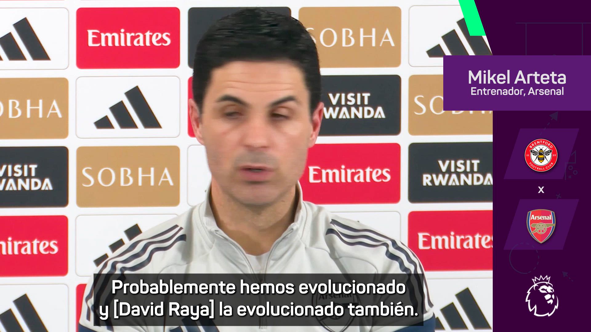 Arteta destaca el trabajo de David Raya