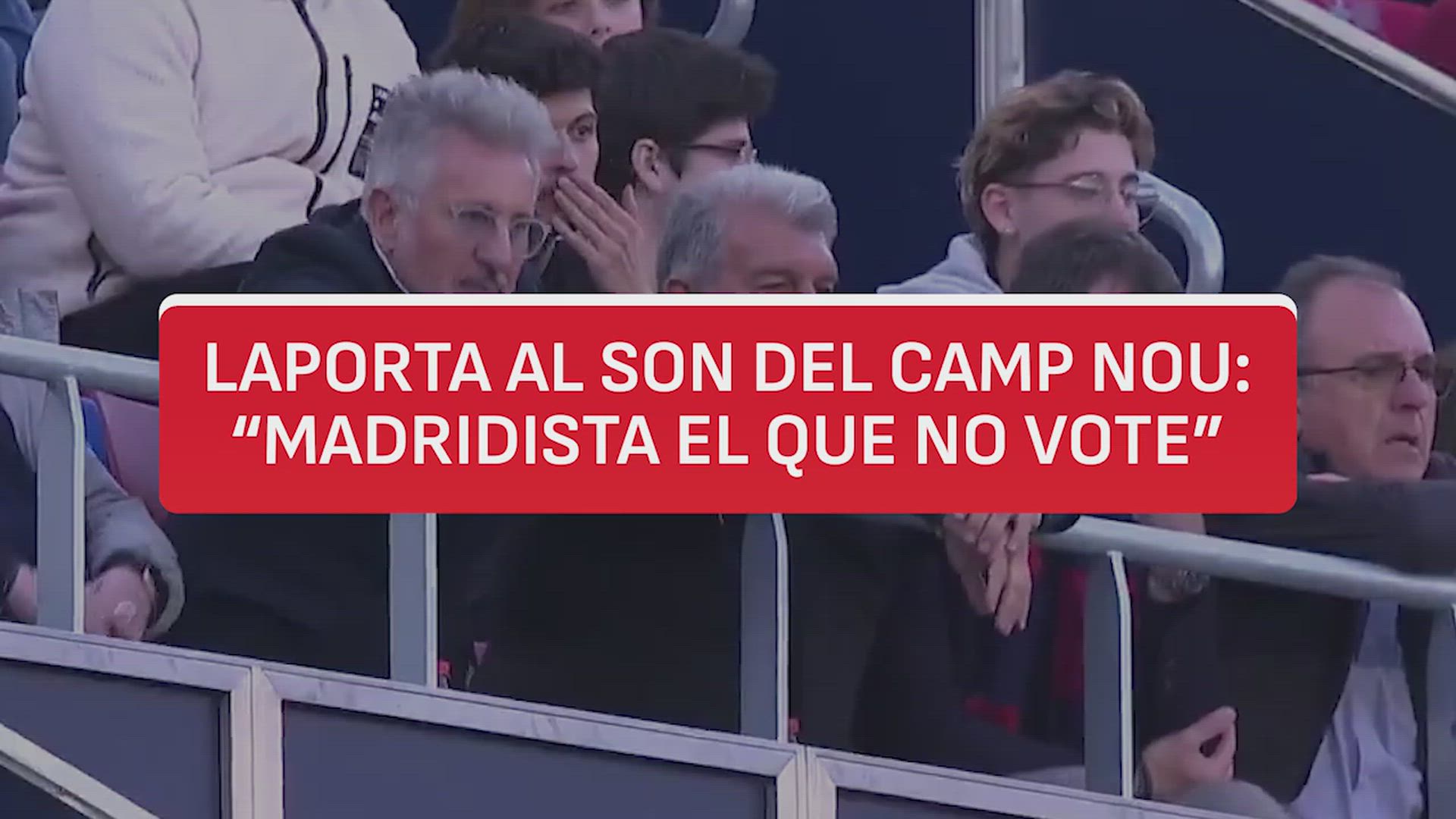 La pillada a Laporta en la grada que ha indignado al madridismo: vean, escuchen y alucinen