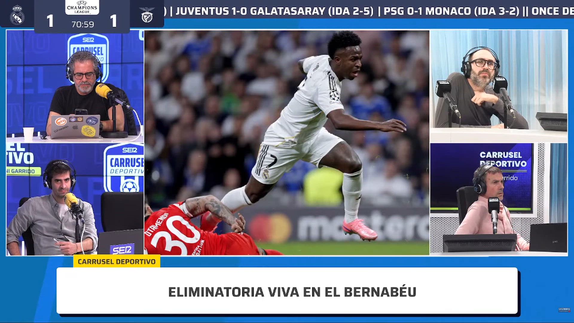 Raul Asencio se marcha en camilla: toda la secuencia contada en directo | Audio