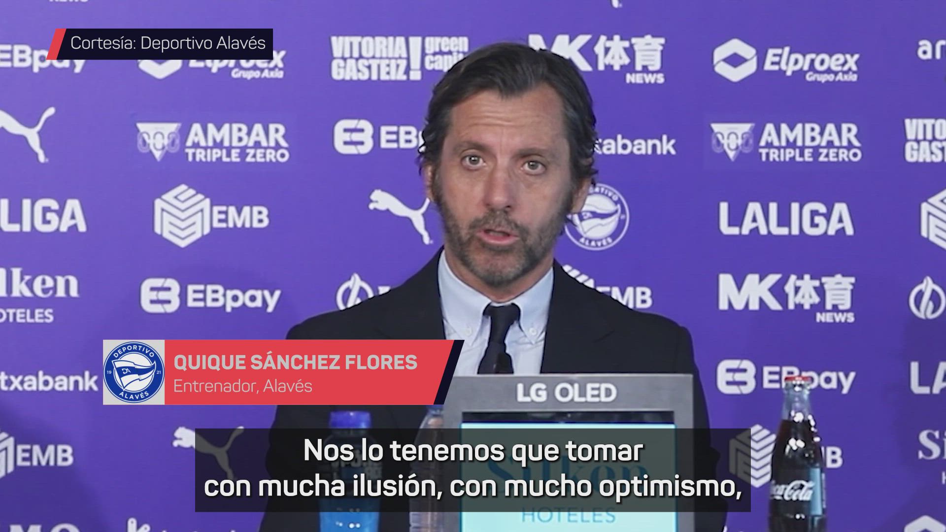 Las primeras palabras de Quique Sánchez Flores al frente del Alavés:  "No cogo un equipo roto"