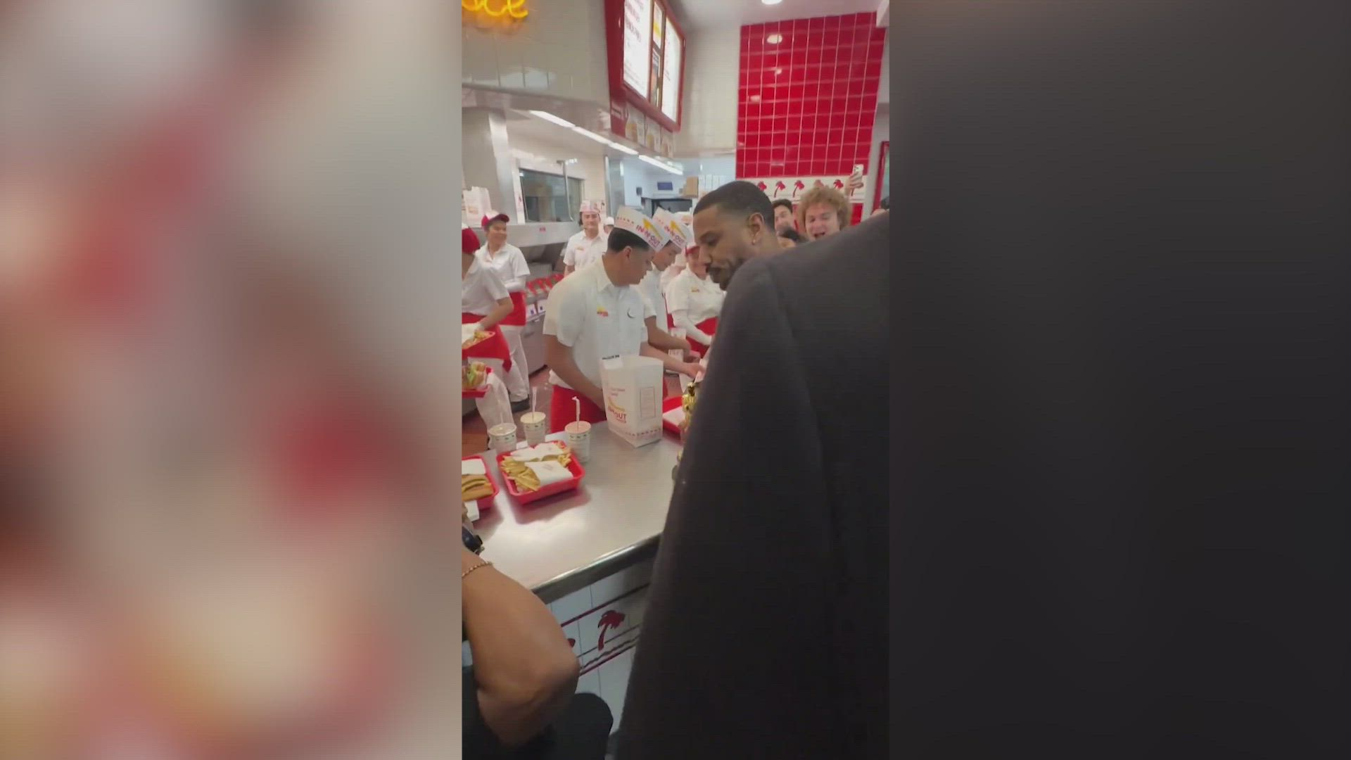 Michael B Jordan celebrates Oscar win at In-N-Out Burger