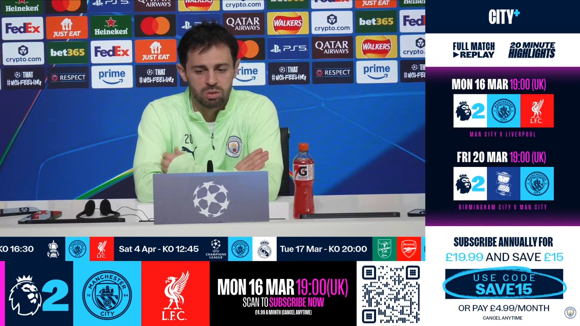 Bernardo Silva full press conference before Manchester City vs Real Madrid