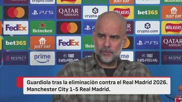 Guardiola en rueda de prensa tras cada eliminación contra el Real Madrid
