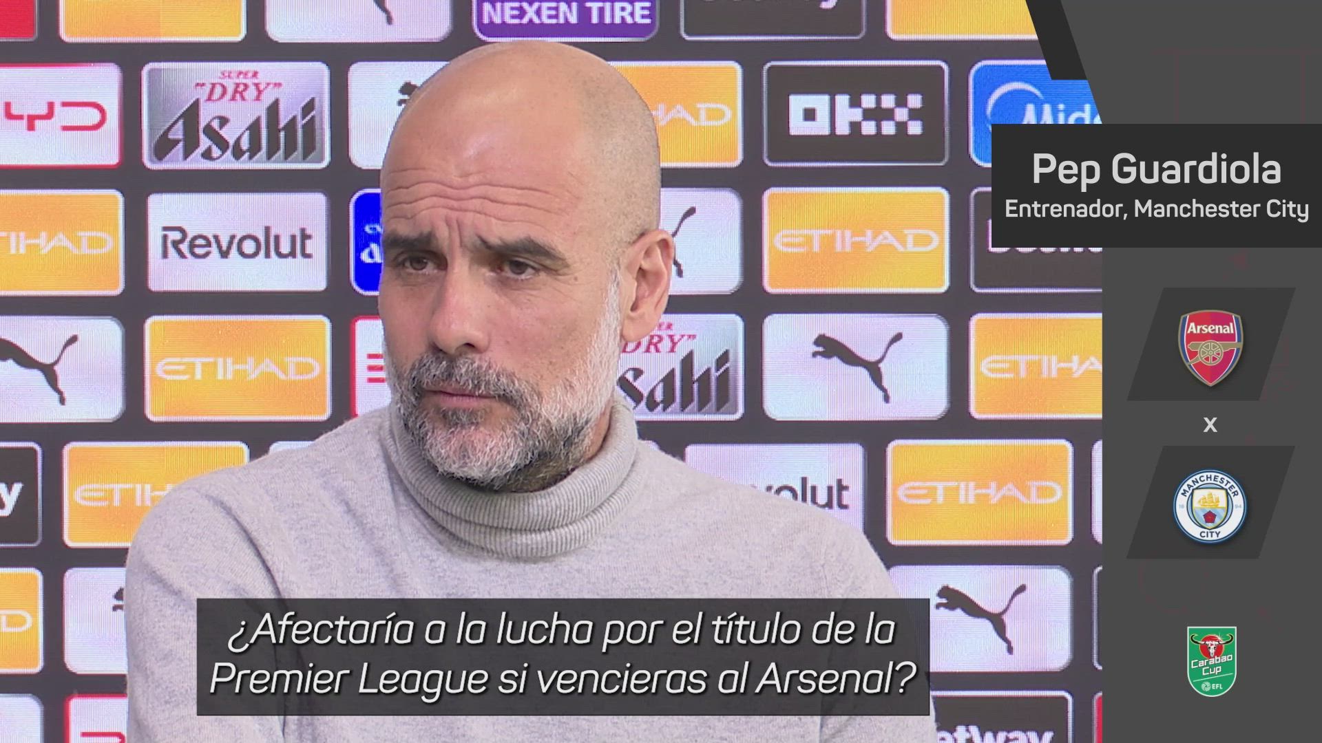 Guardiola antes de la final de la Carabao Cup y el efecto que puede tener en la Premier