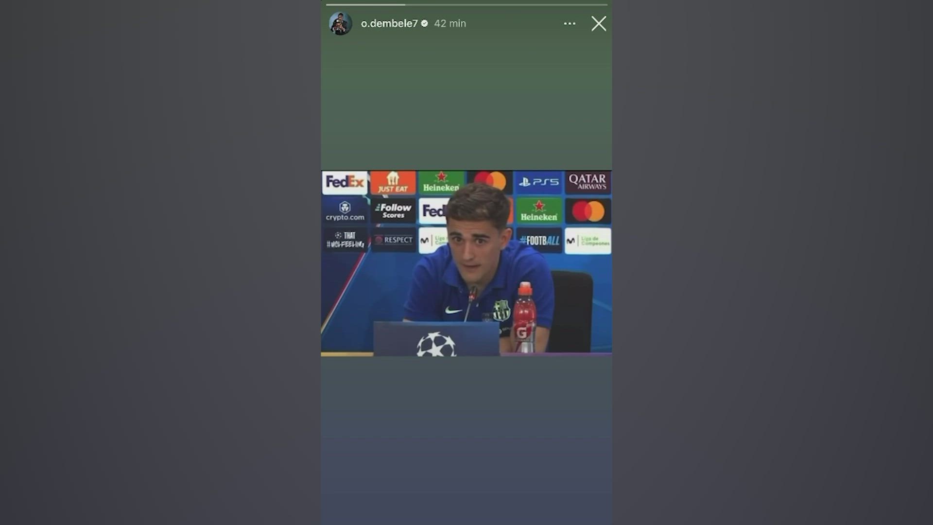 Dembélé rinde homenaje a Gavi tras avanzar a la final